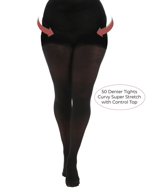 Pamela Mann 50 Denier Control Top Curvy Tights