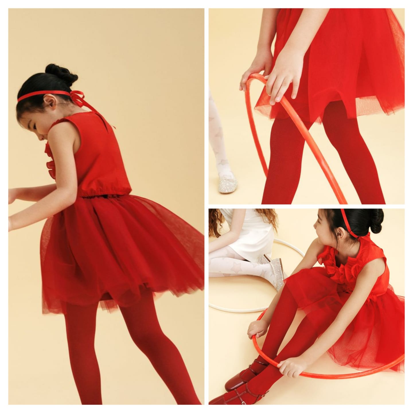 Italiana 40 Denier Red Girls Tights