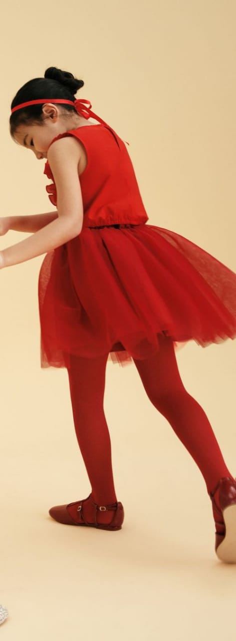 Italiana 40 Denier Red Girls Tights