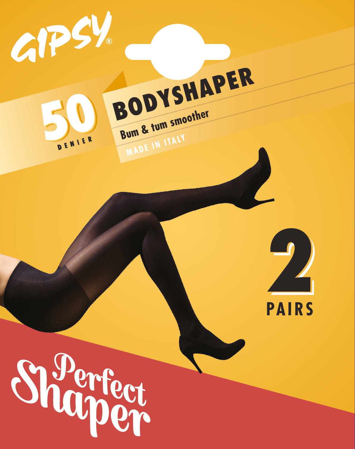 Gipsy 50 Denier Shaper Top Tights - 2 pack