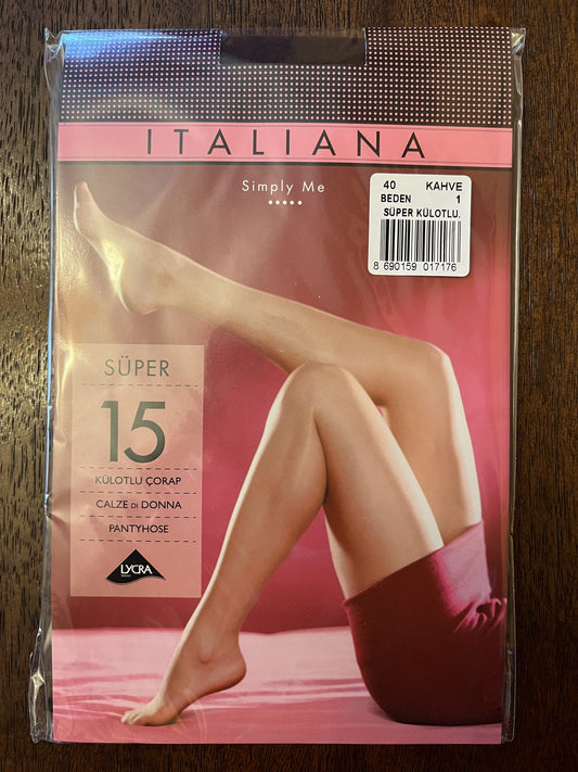 Italiana Gloss Tights - Kahve (Coffee)