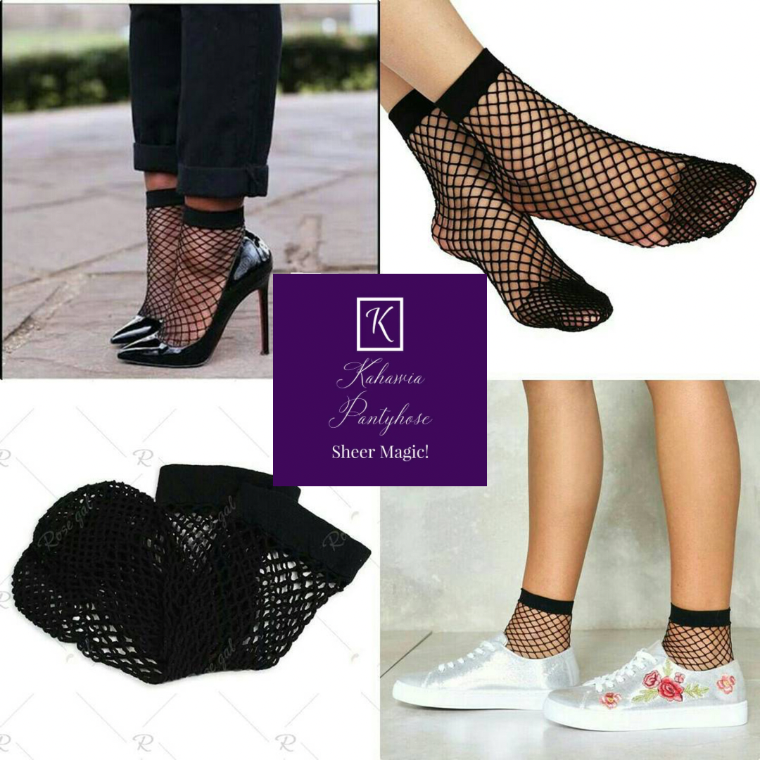 Mysasi Fishnet Ankle Socks