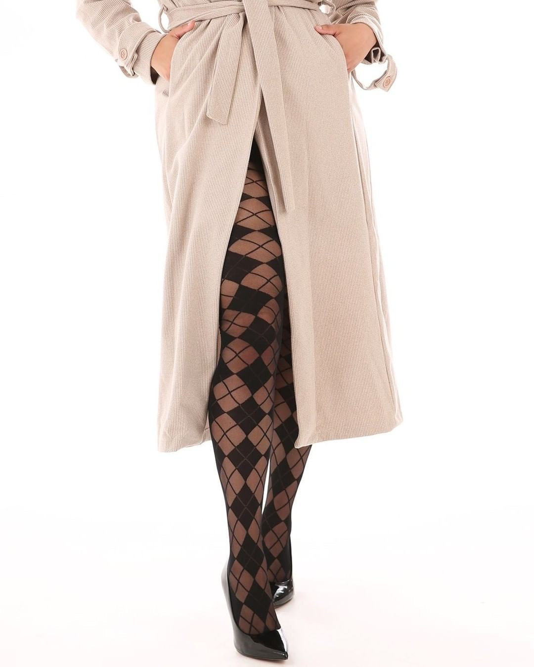 Pamela Mann Argyle Pattern Sheer