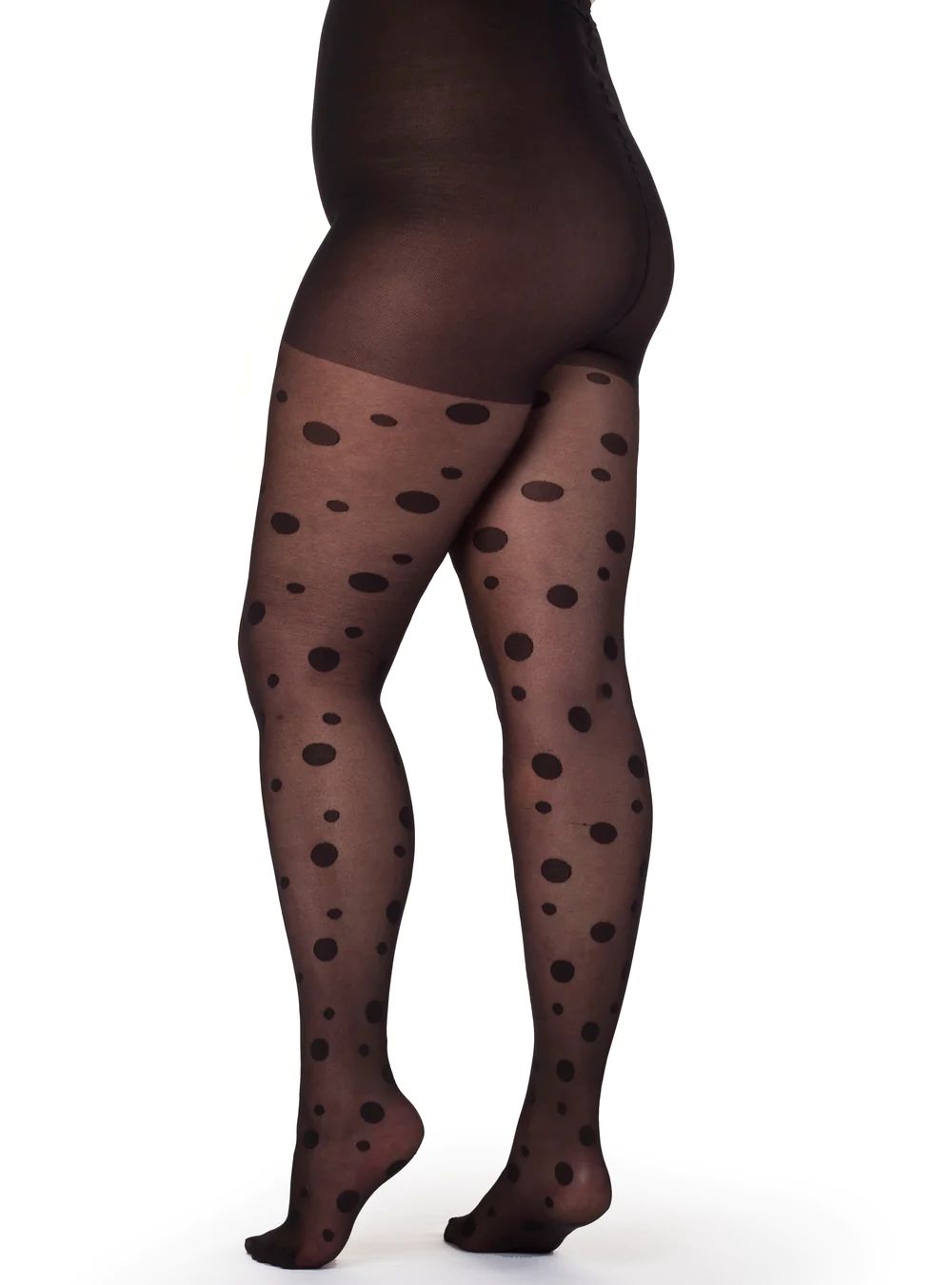 Pamela Mann Large Spot Pattern Curvy Super Stretch Tights