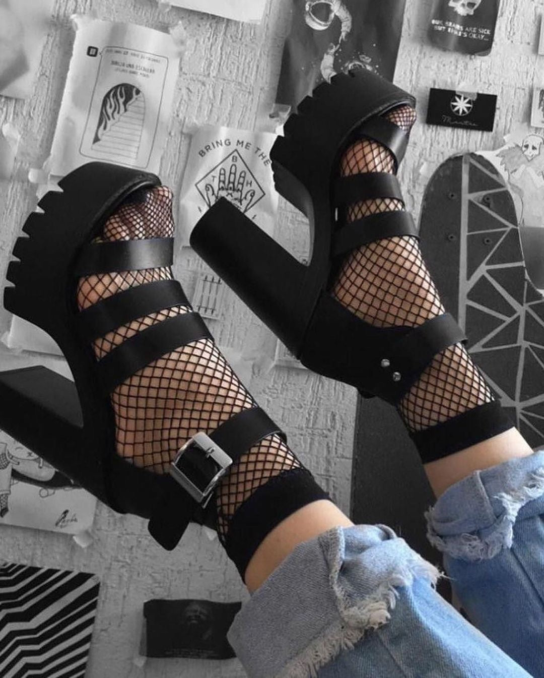 Mysasi Fishnet Ankle Socks