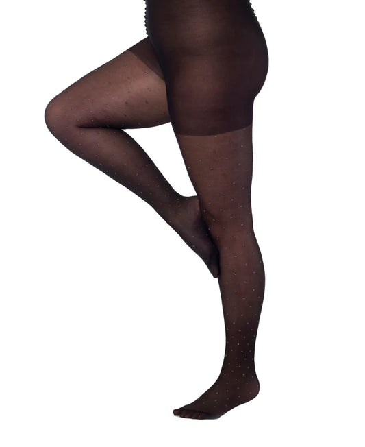 Pamela Mann Luxury Glitter Dot Curvy Super Stretch Tights