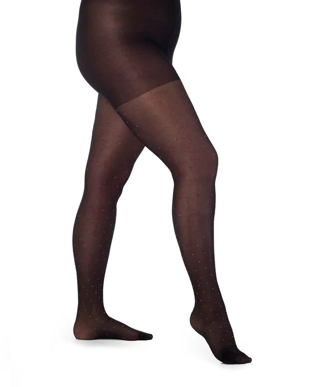 Pamela Mann Luxury Glitter Dot Curvy Super Stretch Tights