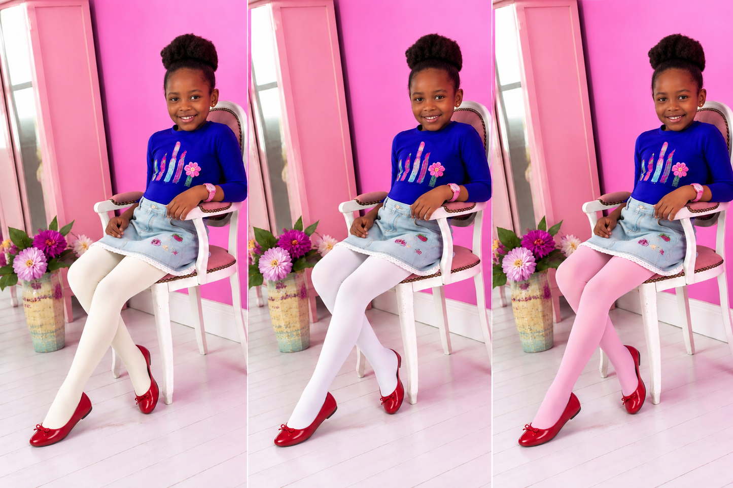 Mirabella White Tights for Girls