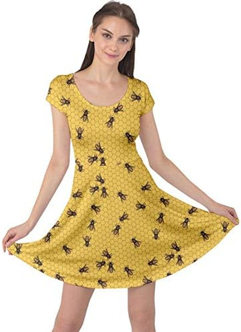 "Honeybee Honeycomb Sun Dress - Embrace the Sweetness of Summer in Style!"