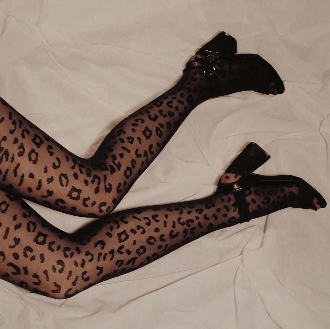 Pamela Mann Sheer Leopard Tights