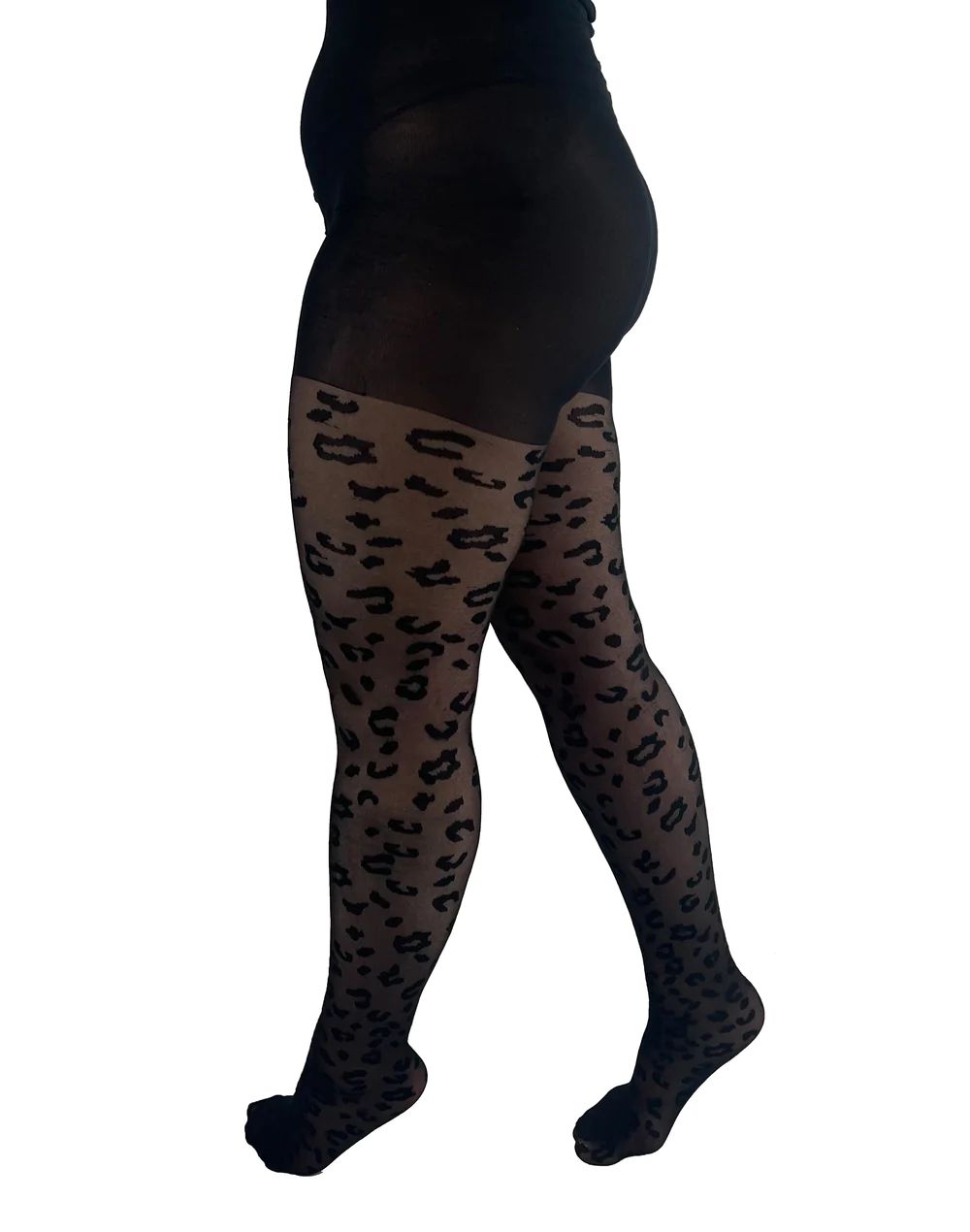 Pamela Mann Leopard Pattern Curvy Super Stretch Tights